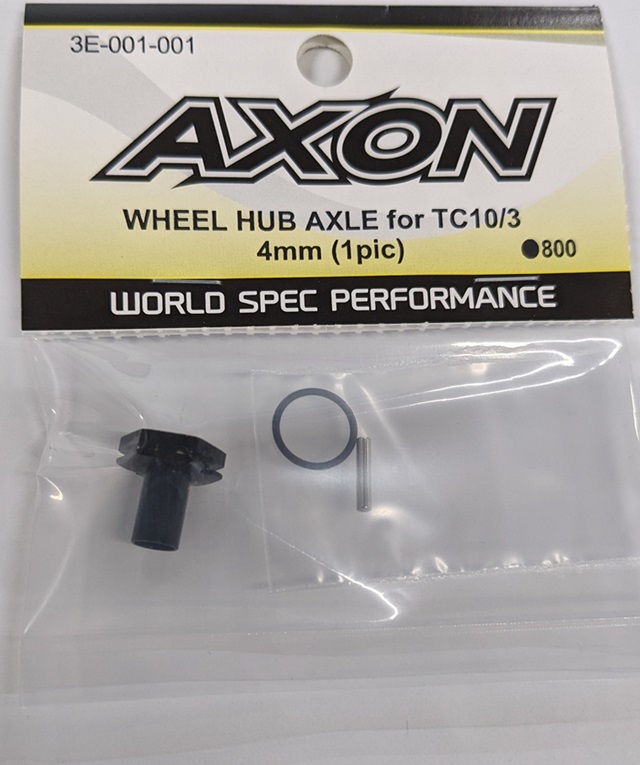 AXON　3E-001-001　WHEEL HUB AXLE for TC10/3 / 4mm (1pic)