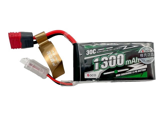 LC RACING　LCE002　Gens ace製 Lipoバッテリー 1300mAh 7.4v 2S 30C