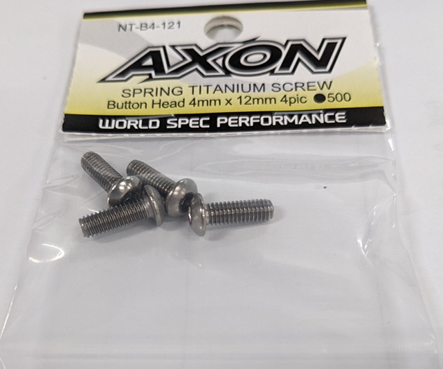 AXON　NT-B4-121　SPRING TITANIUM SCREW (Button Head 4mmx12mm 4pic)