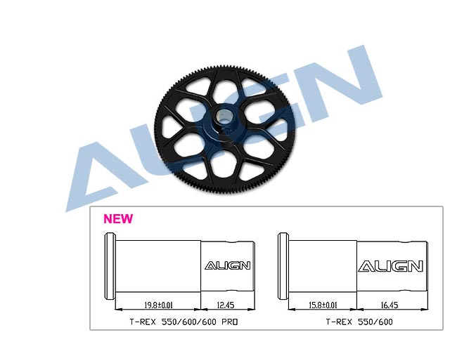 ALIGN　H60020AA　オートローテーションテールドライブギアセット(黒)