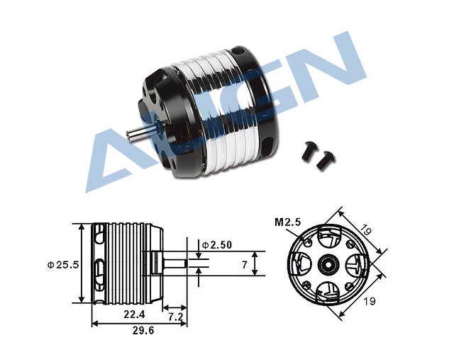 ALIGN　HML25M01　250MX ブラシレスモーター (3600KV)