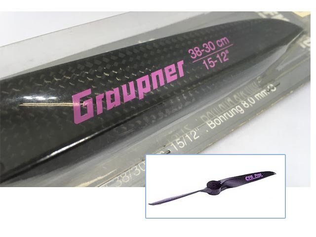 グラウプナー　1366.38.30 CFKカーボンプロペラ　15-12"　　Graupner