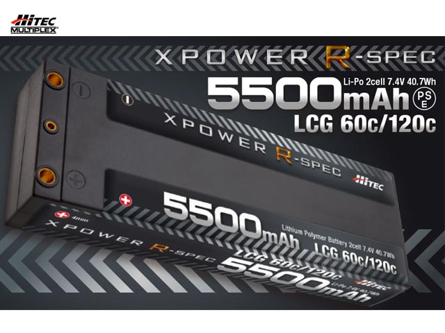 ハイテック　XPR5500-LCG　XパワーR-SPEC Li-Po 7.4V 5500mAh LCG 60C/120C